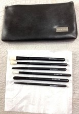 Morphe 6-Piece Makeup Brush Set With Black Faux Leather Case NEW