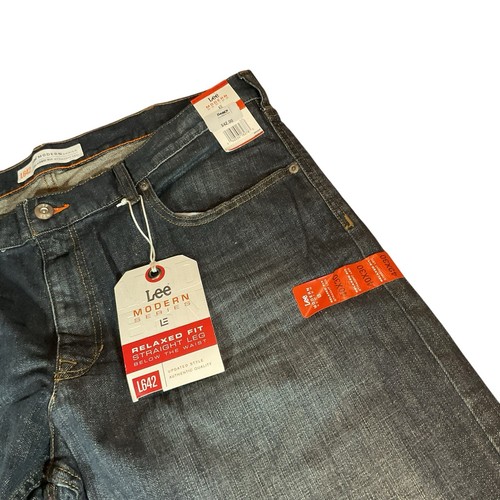 NWT Lee Modern Series Jeans Blue Denim Relaxed Straight Leg Men’s SZ 40x30 - Picture 5 of 9