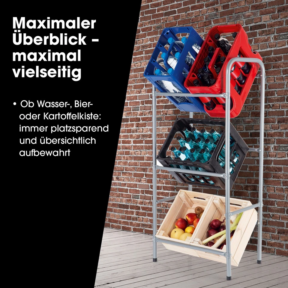 EASYmaxx Scaffale Per Casse Di Bevande 3 Casse Supporto - Immagine 3 di 4