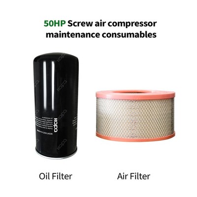 Air Filter + Oil Filter For 50HP screw air compressor parts