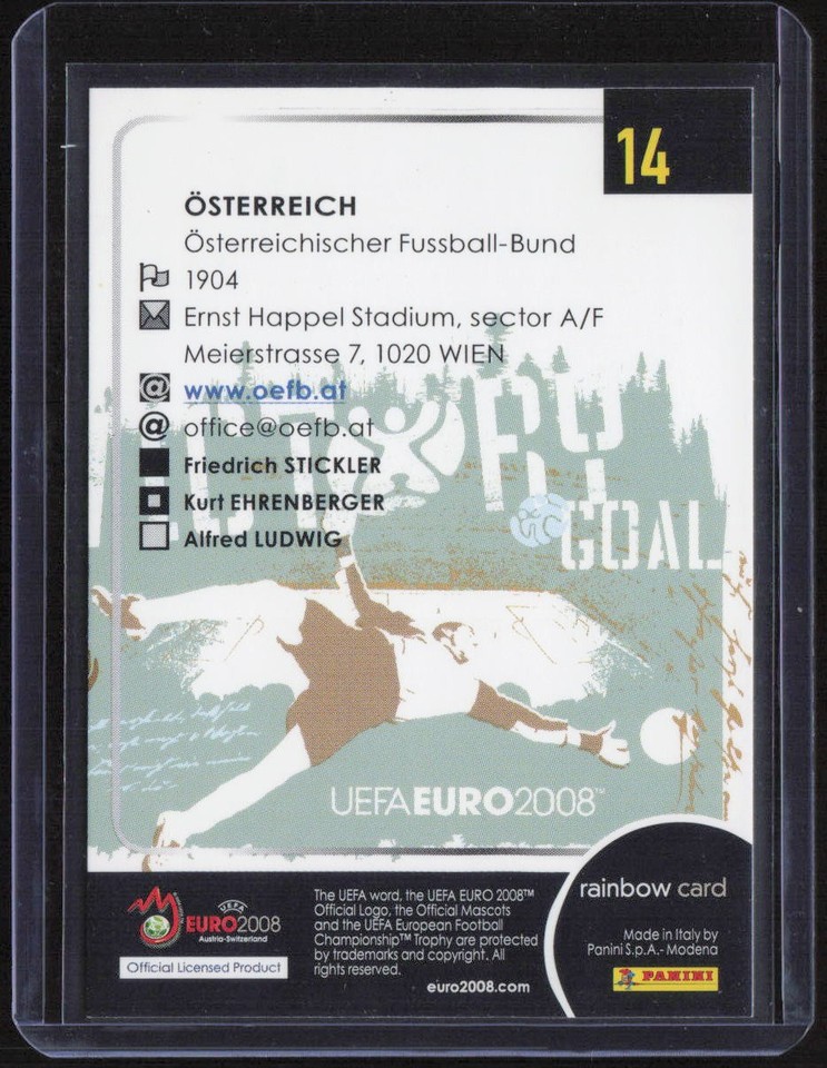 Album Panini UEFA Euro 2008 Complet, édition Autriche-Suisse, Collection Foot