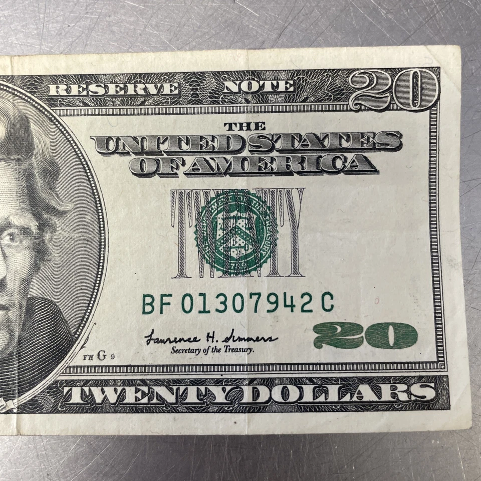 1996 Twenty Dollar Bill Federal Reserve Note Rare 29 Years Old Great Condition - Image 2 of 4