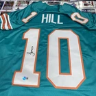 Tyreek Hill Miami Teal Football Jersey Autographed/Signed Beckett BAS COA
