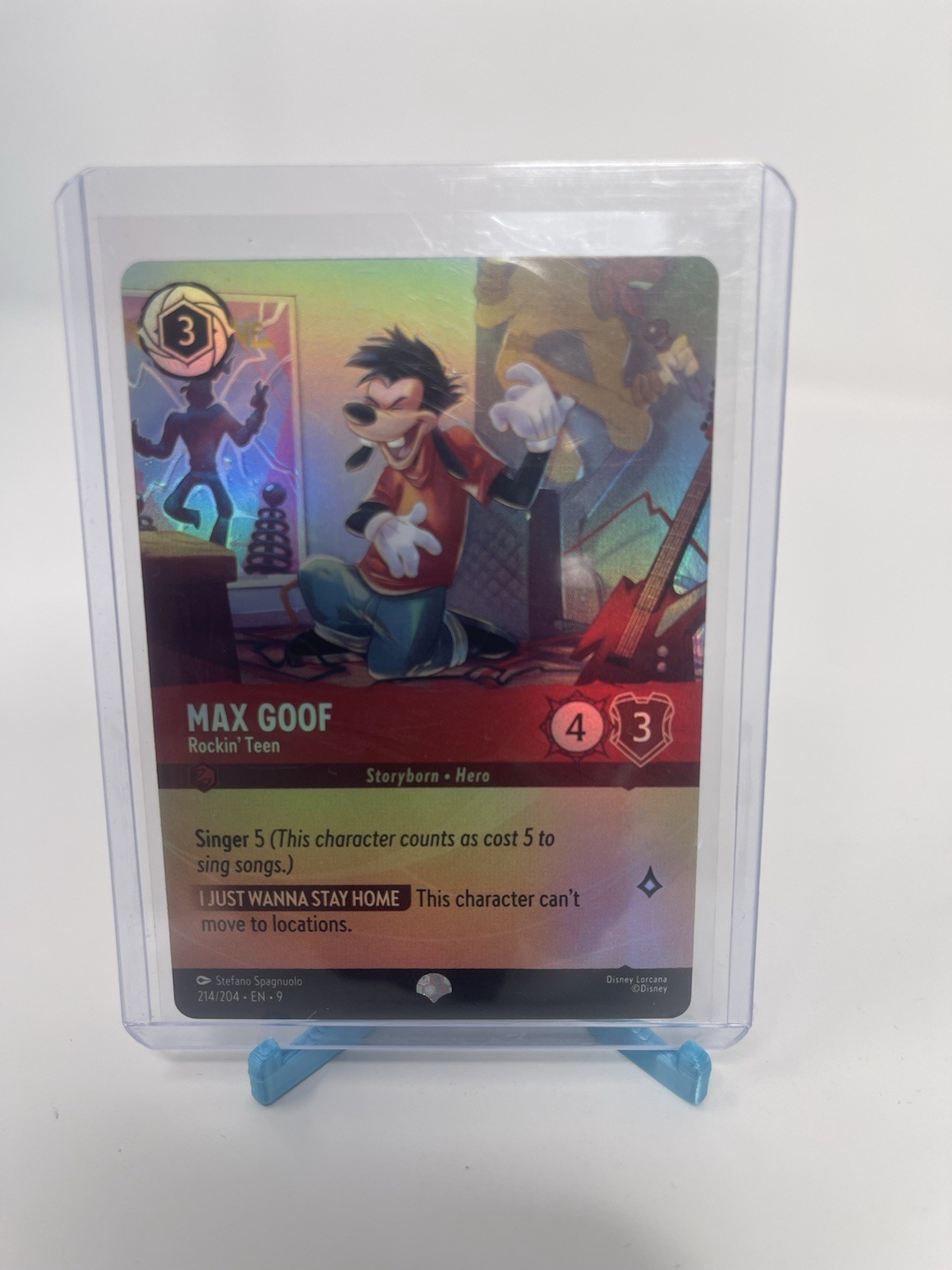 Disney Lorcana Fabled Max Goof Rockin' Teen 214/204 NM Epic