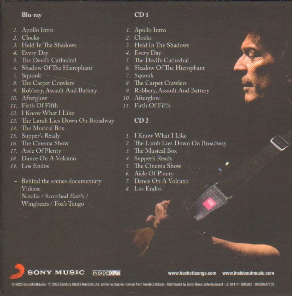 STEVE HACKETT- 2-CD+BLUE-RAY-DVD SET- GENESIS REVISITED LIVE SECONDS OUT&MORE-NE - Bild 2 von 2