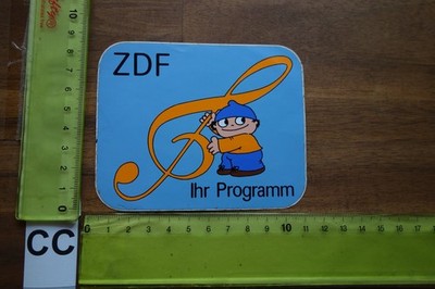 Alter Aufkleber TV Fernsehen Radio Sendung Sender ZDF Mainzelmännchen