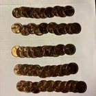 1955-S WHEAT Cents Roll Of 50 Coins In Nice Red/brown  ConditionSee Pictures#1a