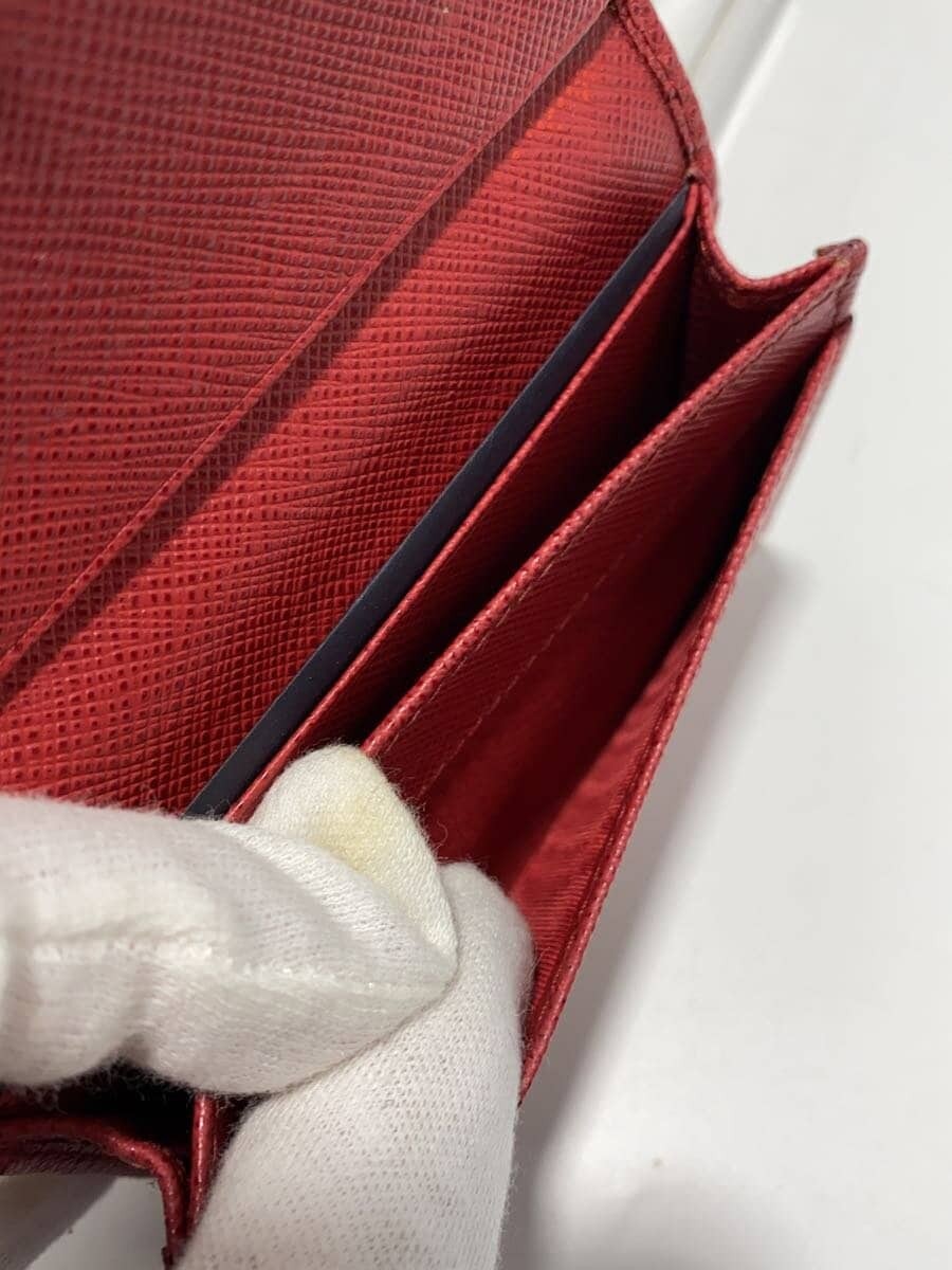 PRADA Card Case Leather RED Plain Women's 1MC122 thumbnail 6