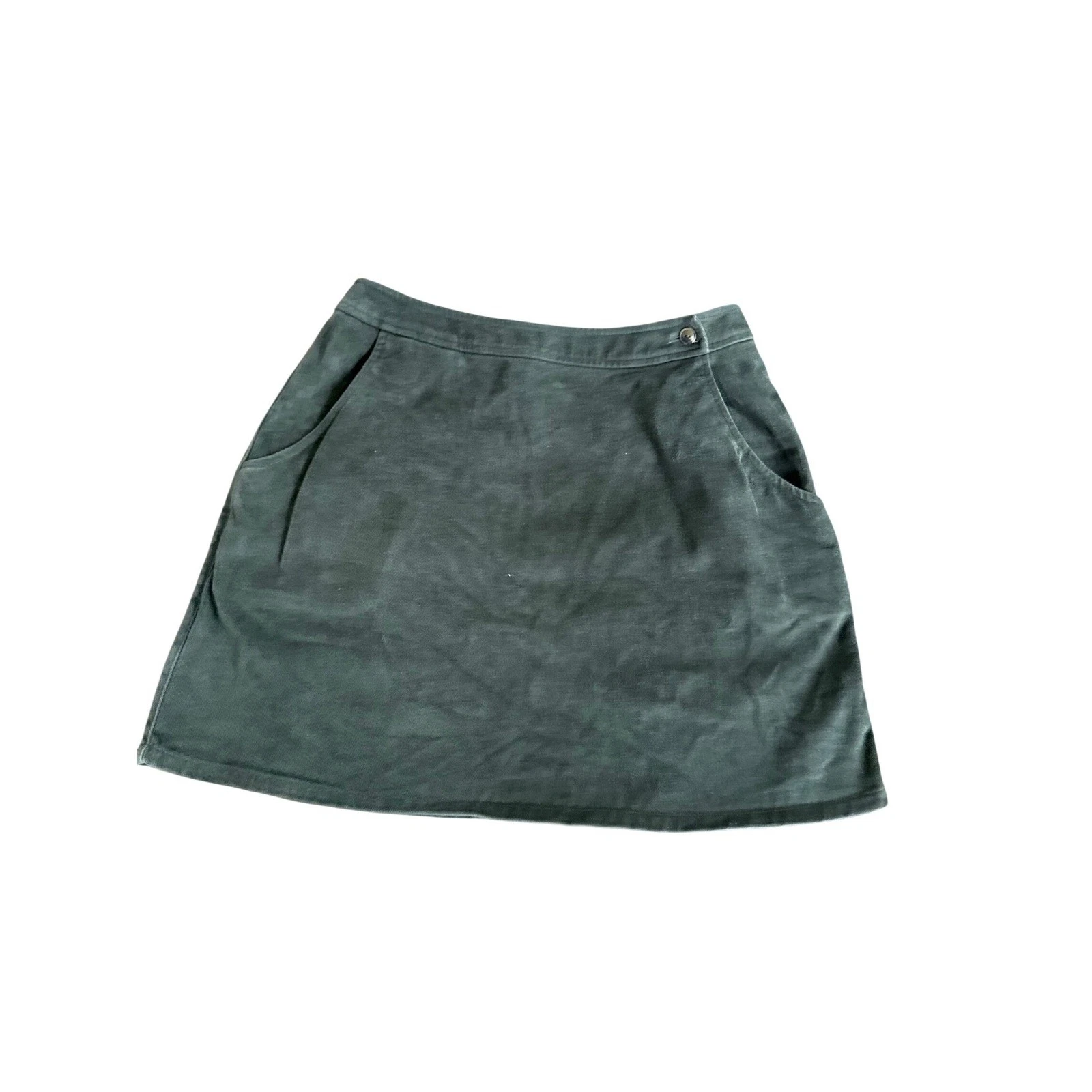 Vintage Jones New York Sport Green Corduroy Mini Skirt Womens 8 100% Cotton