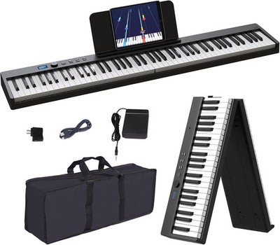 KONIX Foldable Piano Keyboard 88 Key Semi Weighted