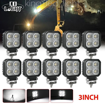 10X 80W LED Work Light Truck OffRoad Tractor Flood Lights 12V 24V  Square 3 Inch