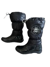 Timberland Puffer Snow Boots GIRLS 4/WOMEN’S 6 Black Mid-Calf Insulated Winter