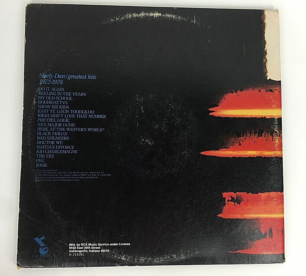 Steely Dan Greatest Hits 12” Vinyl Record Album LP 1972-1978