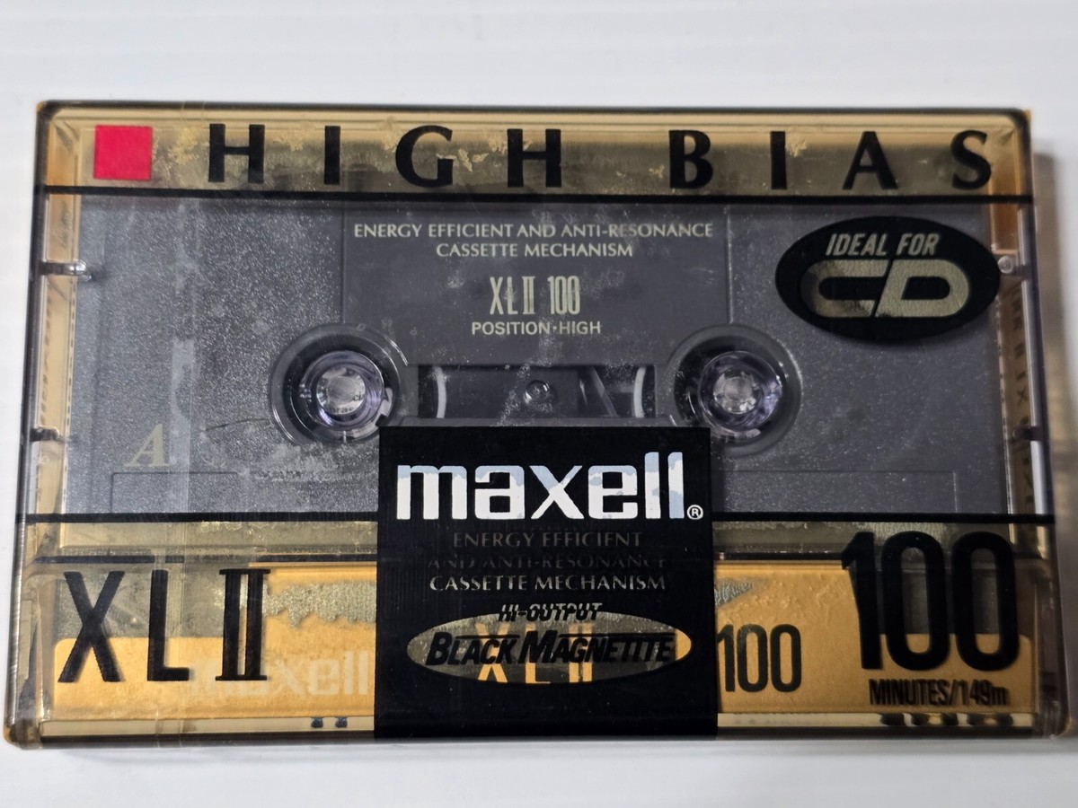 5 Pk Maxell Blank Audio Cassette Tape, 100 XLII Black