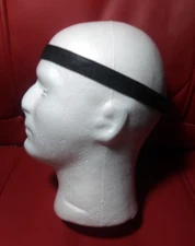 MEN'S Vegan LEATHER Headband 3/4" Elastic Fit Set of 2 Hair Bands No-Slip THIN