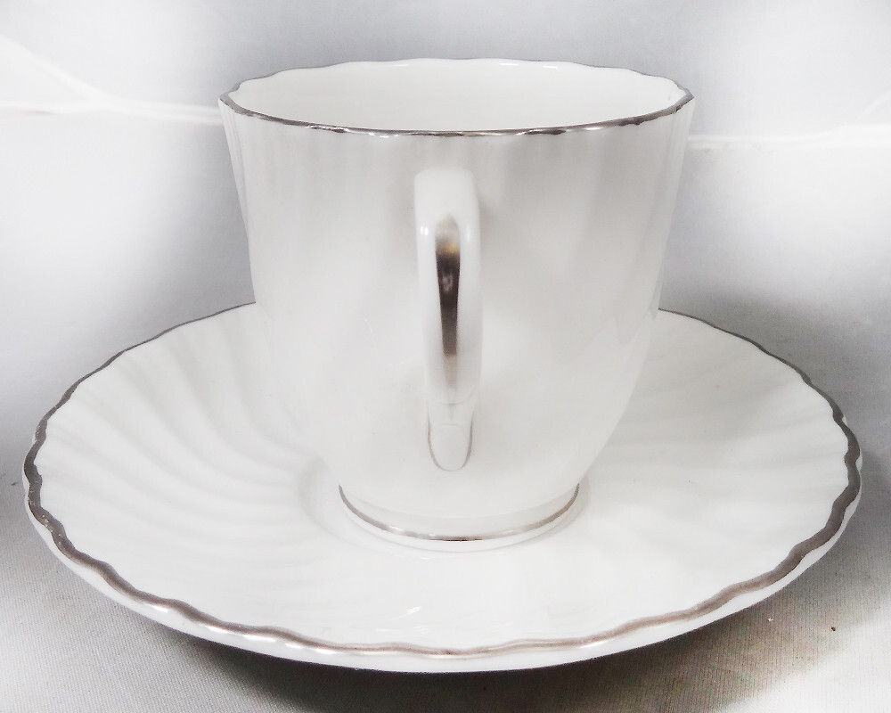 ENGAGEMENT 1963 by Royal Worcester Demi Cup & Saucer NEW NEVER