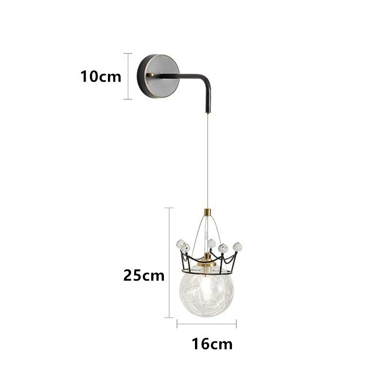 Bedroom Glass Wall Lights Home Wall Lamp Hotel Wall Lighting Hallway Wall Sconce - Image 2 of 4