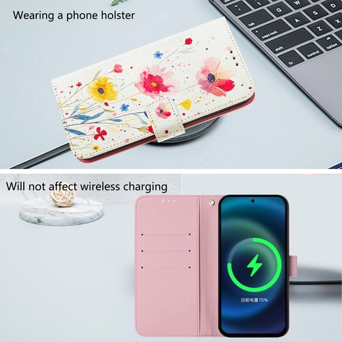 PU Leather Wallet Case For iPhone 16e 15 14 13 Pro Max 12 Flip Stand Phone Cover - Picture 129 of 168