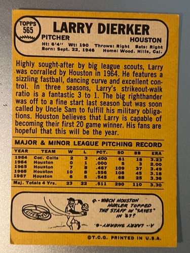 1968 Topps Baseball Singles - 458 to 598 - High Numbers - Pick Your Card - - 第 309/499 張圖片
