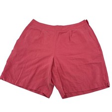 Liz Claiborne Pink Silk Linen Women's Shorts Size 12 Vintage 90s High Waist