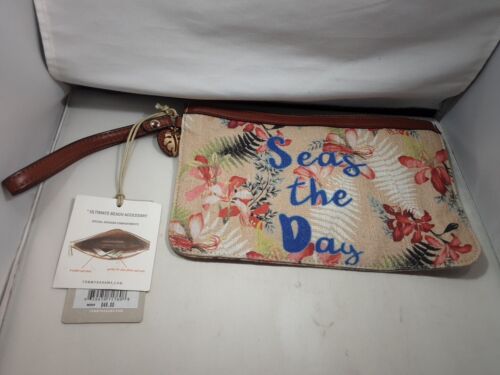 TOMMY BAHAMA Seas The Day Boca Chica Beach Wristlet 11 X 7" NWT - Picture 1 of 11