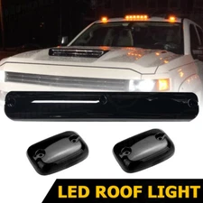 Full Set Amber LED Cab Roof Marker Lights For 2007-2021 Chevy GMC 2500HD 3500HD