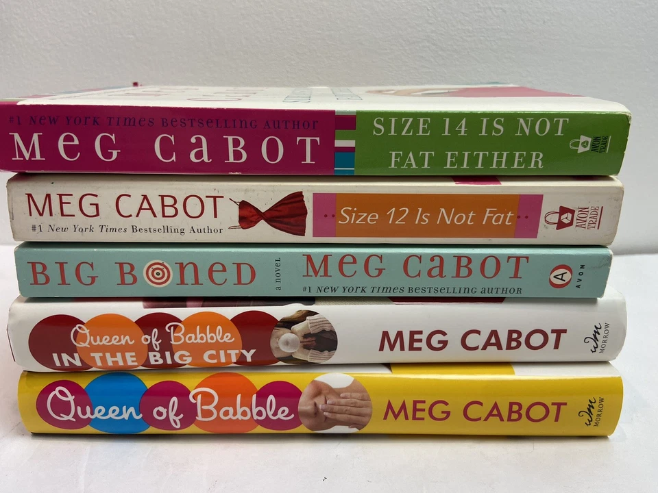 Meg Cabot Queen Of Babble Big Boned Size 14 Is Not Fat Book Lot Of 5 (2-HC, 3PB) - Image 4 of 4