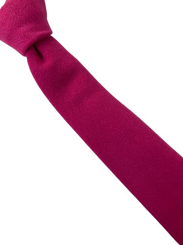 Corbata para hombre Frederick Thomas HECHA A MANO 6,5 x 147 cm 100 % lana delgada - rosa frambuesa - Imagen 4 de 5