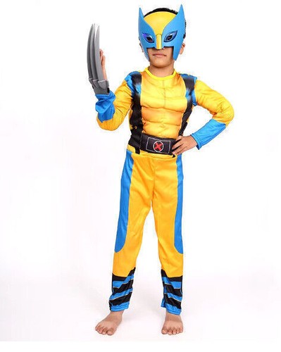 Wolverine Costume Cosplay Kids Bodysuit Boys Children's Day Fancy Dress Party - Picture 3 of 12