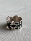 Vintage TAXCO MEXICO 925 Silver Turquoise Swirl Band Ring Sz 6