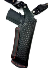 Right Hand Black & Red Edition Basketweave Vertical Shoulder Holster for 5" 1911