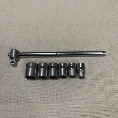 Wards Master (84-4771) 6 Socket Set Size 3/8 -11/16  - 3/8  Drive + Tool 84-4765