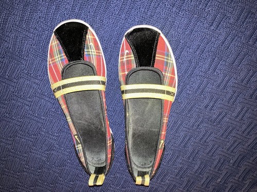 Nike Mary Jane Flats Black And Plaid Sz 7.5 - Picture 8 of 11