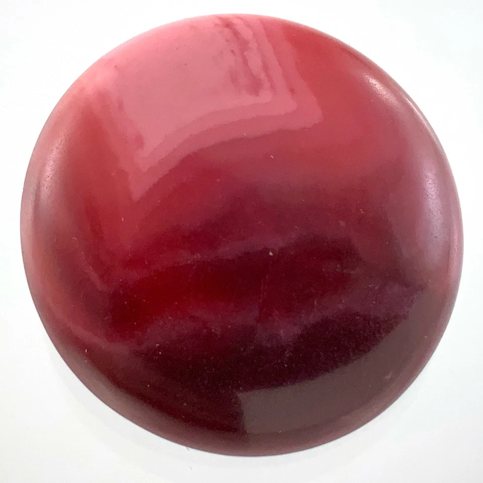 Vintage Molded Red Color Plastic Garment Button Size 1.25in Marble Pattern 936A - Image 2 of 4