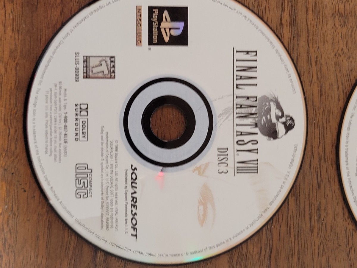 Final Fantasy VIII 8 Sony PlayStation PS1 Black Label 4 Disc Final Fantasy VIII 8 Sony PlayStation PS1 Black Label 4 Disc