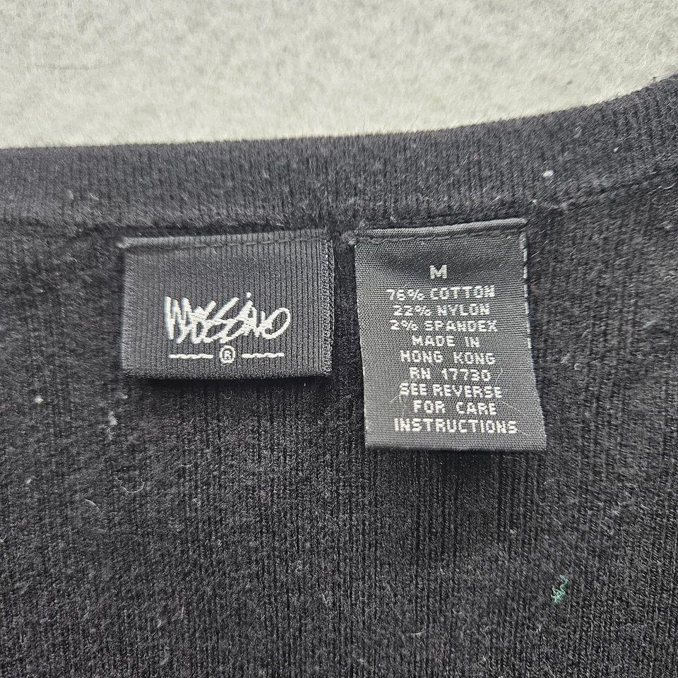 Sudadera para mujer Mossimo mediana negra frontal botones completos manga larga Foto 4 de 4