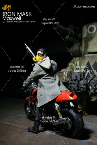 1/12 VortexToys V00010 Eisen Maske Max Well 2 Stck. Kopf Kleidung passt 12" männlicher Körper - Bild 6 von 12