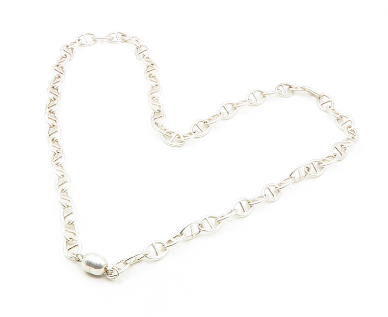 925 Sterling Silver Shiny Magnetic Closure Anchor Link Chain
