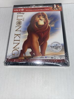 THE LION KING 4K UHD + Blu-ray + Digital TARGET EXCLUSIVE WITH COLLECTIBLE CARDS