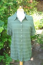 TOP olivgrüne Bluse  Größe 40 Kurzarm, von Maria bellesi