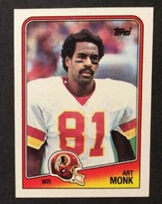 1988 Topps #12 Art Monk Washington Redskins HOF Syracuse NM Free Shipping