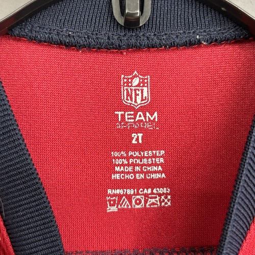 NFL Team Apparel Toddler Size 2T V-Neck Shirt Jersey Houston Texans Red Blue SS - Picture 3 of 7
