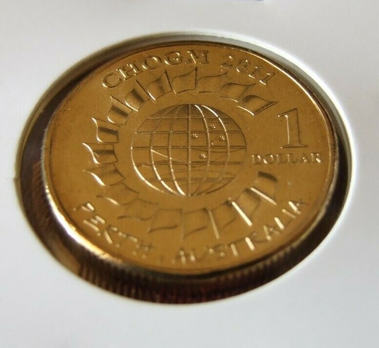 2011 UNC or BETTER $ 1 DOLLAR coin CHOGM from MINT ROLL in 2x2 coin ...