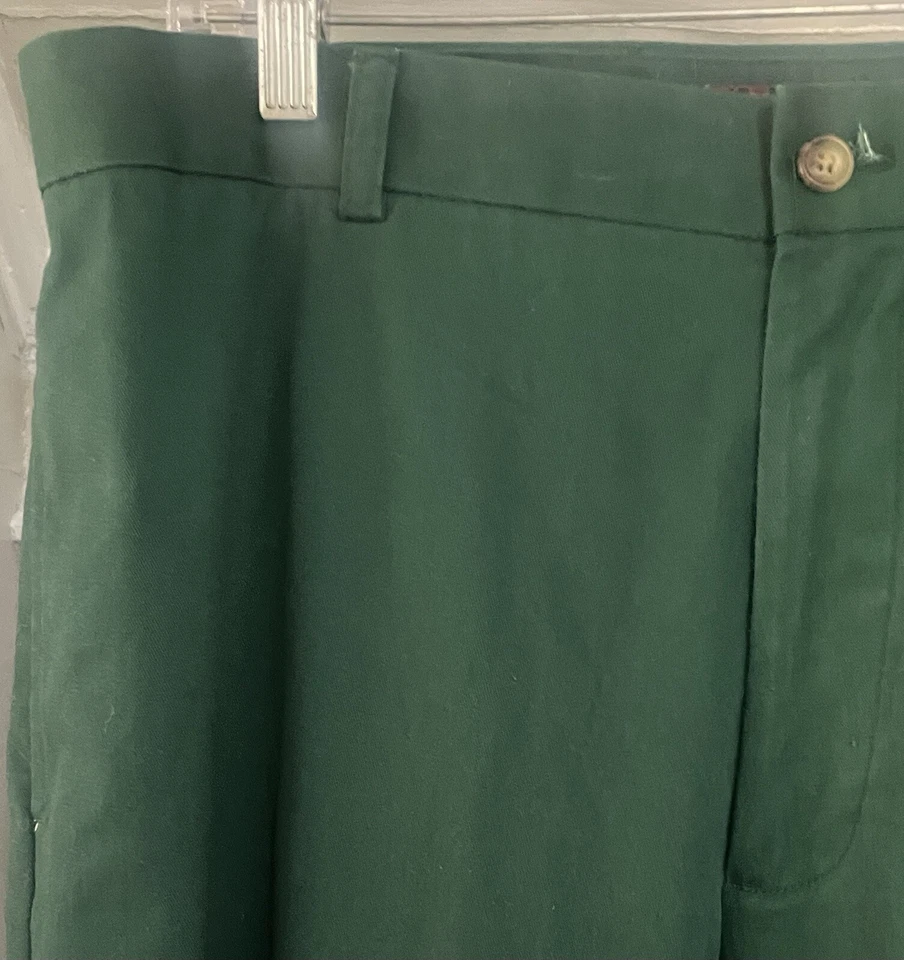 CHAPS Men’s Green Flat Front Chino Pants 36X30 - Image 2 of 4