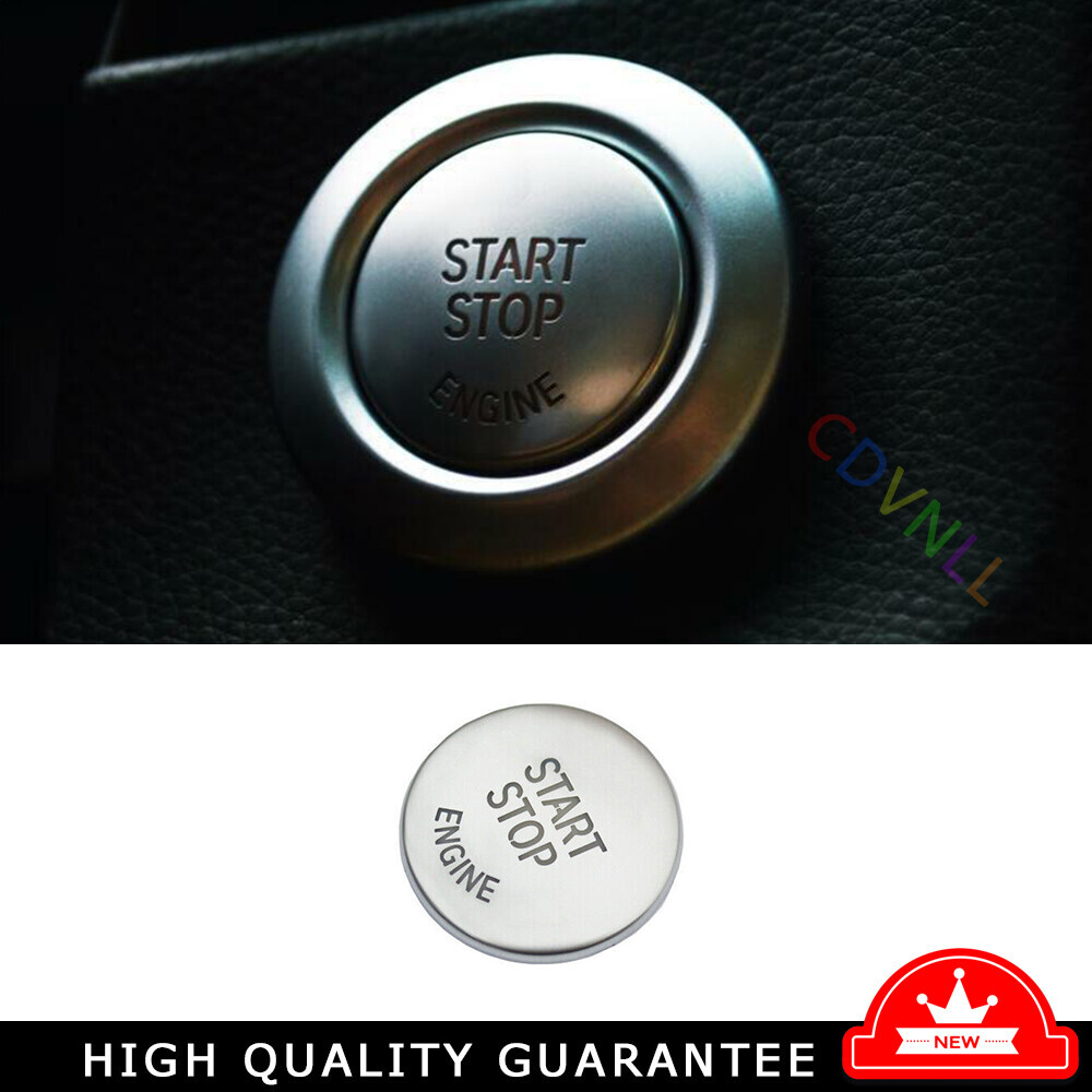 One-Click Startup Frame Cover Trim For BMW 3-Series E90 2005-2012 Matte Silver