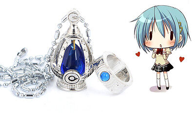 Juego de 11 anillos de anime para cosplay con collar, anillos de