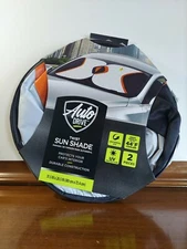 Auto Drive Black Orange & White Surf Twist Sun Shade Car Truck SUV Universal Fit