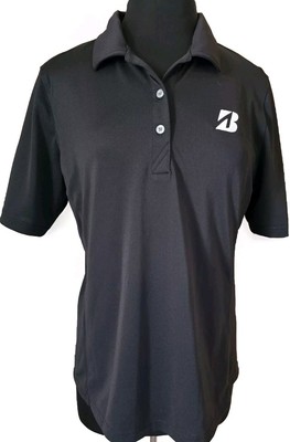 Women's Golf Polo Shirt Black Cutter & Buck XL Logo Stretch Dry Tech NWTS Top