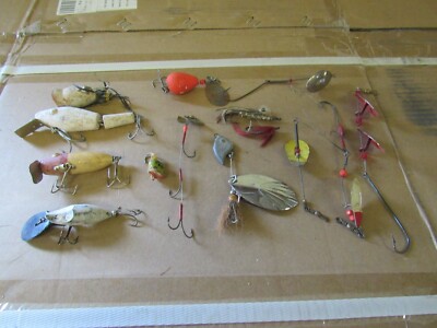 Vintage fishing lures assorted brands