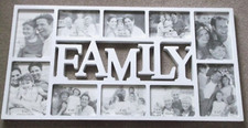 10x CORNICI PORTAFOTO MULTI DISPLAY PER FAMIGLIA COLLAGE APERTURA QUADRO DA APPENDERE 72cm